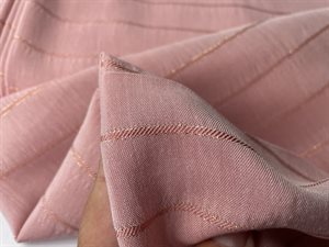 Fastvævet polyester med lurex - flot lyserød